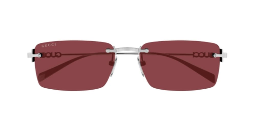 Gucci Eyewear GG1941S003 Rimless Metal Sunglasses — Silver by Gucci Eyewear