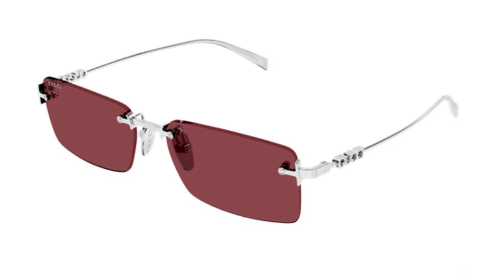 Gucci Eyewear GG1941S003 Rimless Metal Sunglasses — Silver, view 2