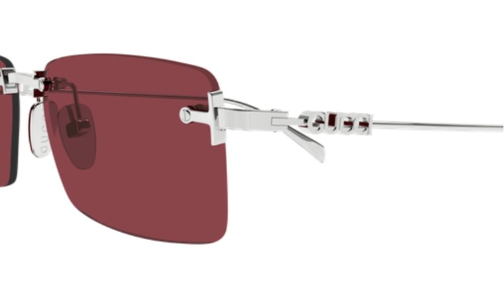Gucci Eyewear GG1941S003 Rimless Metal Sunglasses — Silver, view 3
