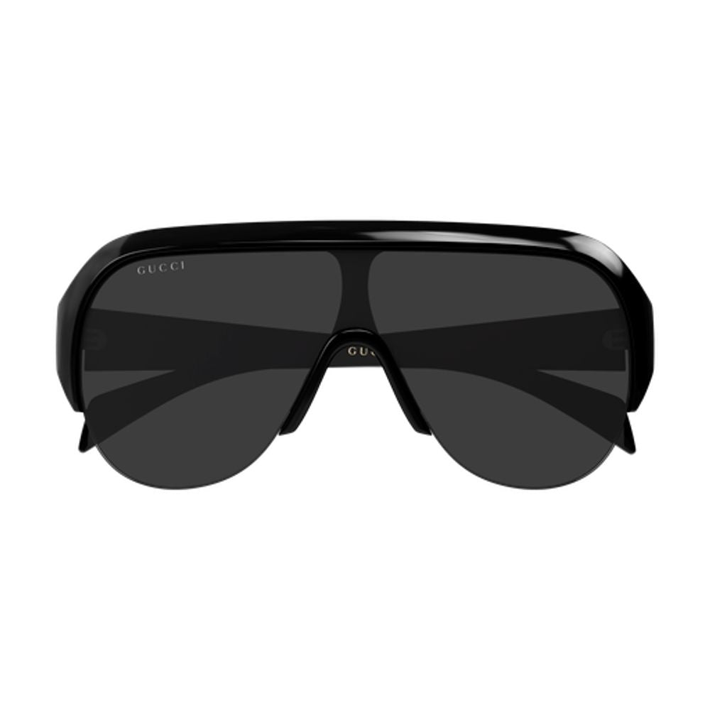Gucci Eyewear GG2023S Geometric-Frame Logo-Embossed Sunglasses — Black by Gucci Eyewear