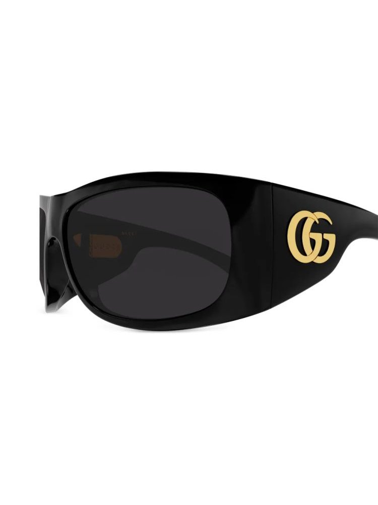 Gucci Eyewear GG2170S Oversized Plastic Sunglasses — Black, view 3