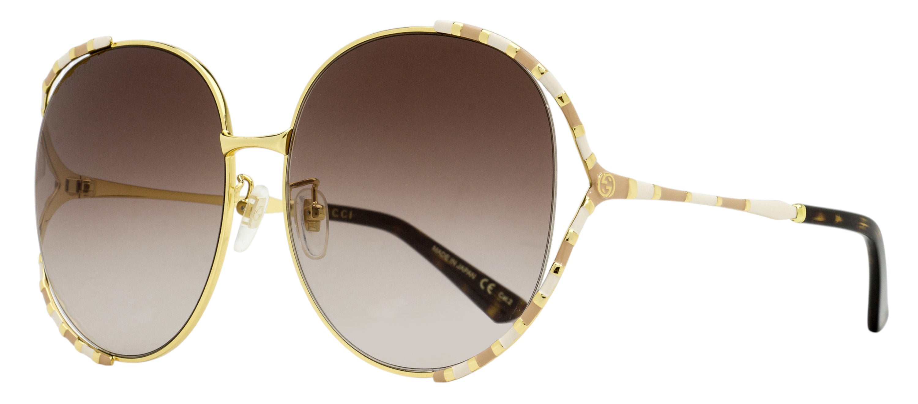 Gucci GG0595S Round Oversize Sunglasses — Gold by Gucci