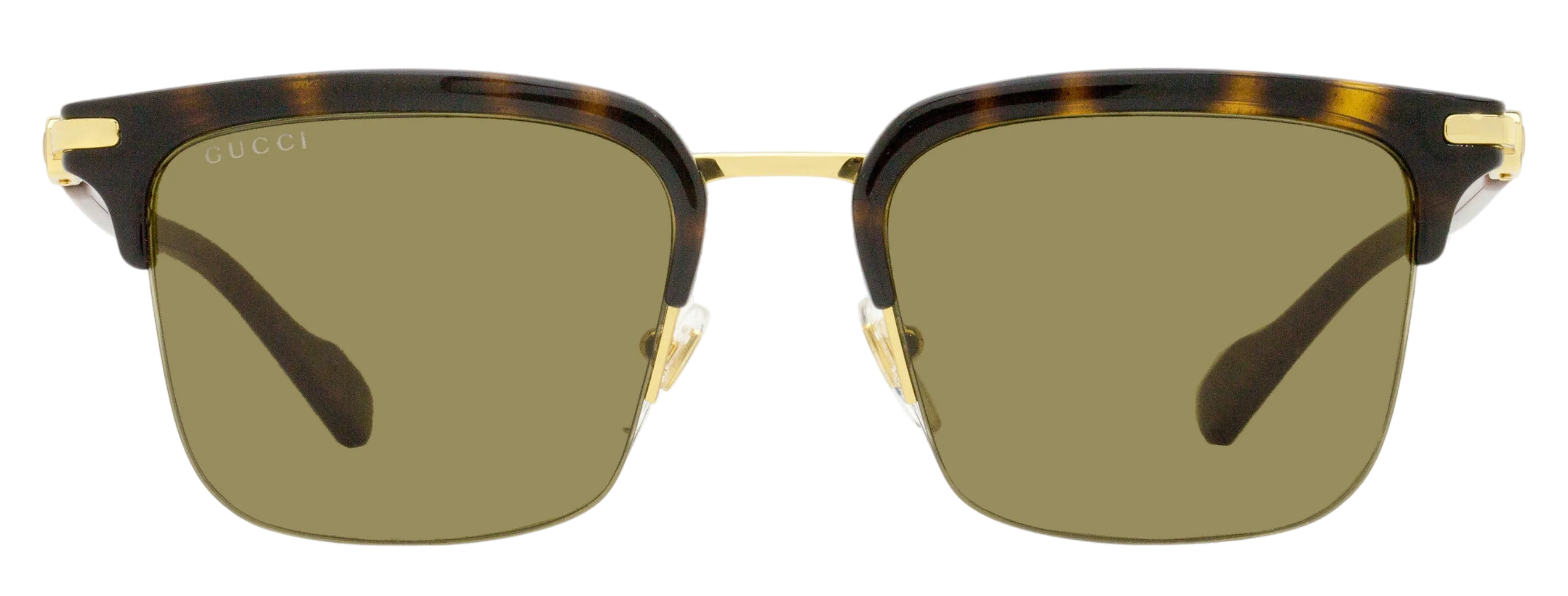 Gucci GG1363S Semi-Rimless Browline Sunglasses — Brown, view 2