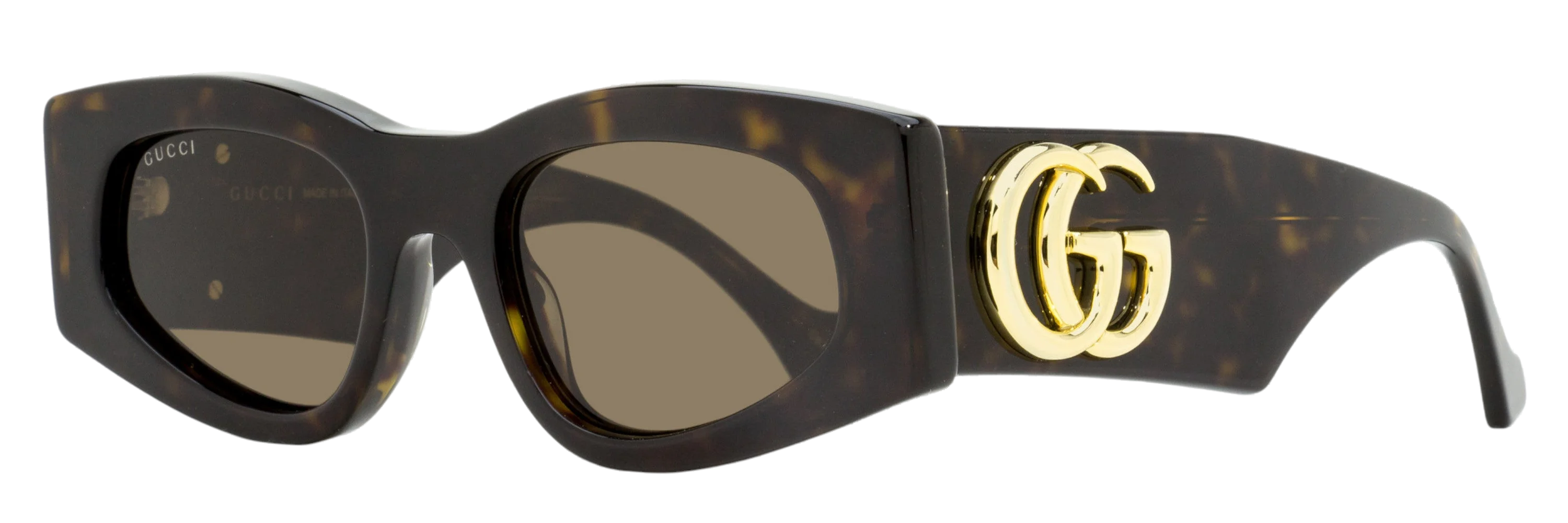 Gucci GG1754S Tapered Oval Sunglasses — Havana by Gucci