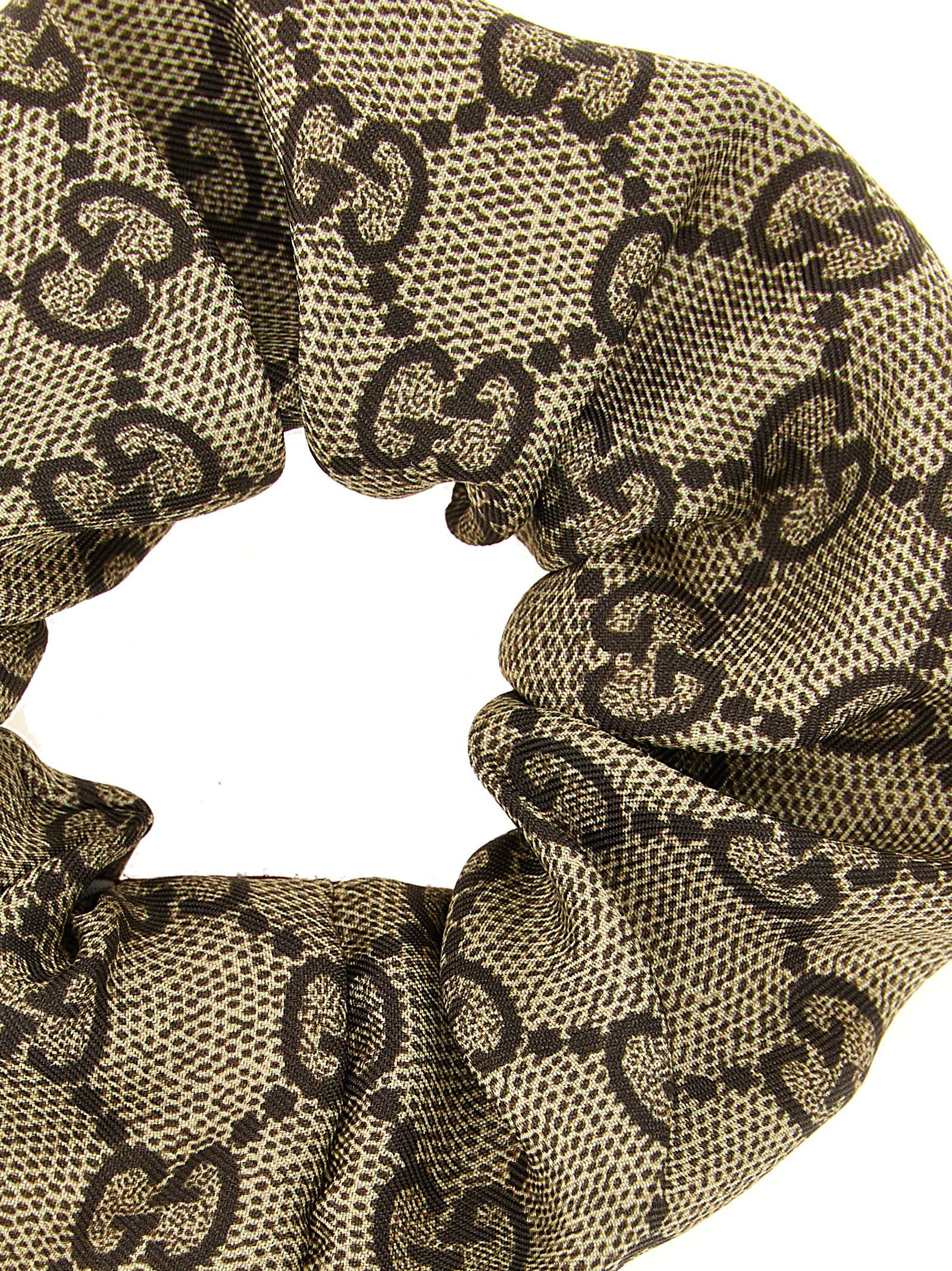 Gucci GG Monogram Silk Hair Band — Beige, view 3