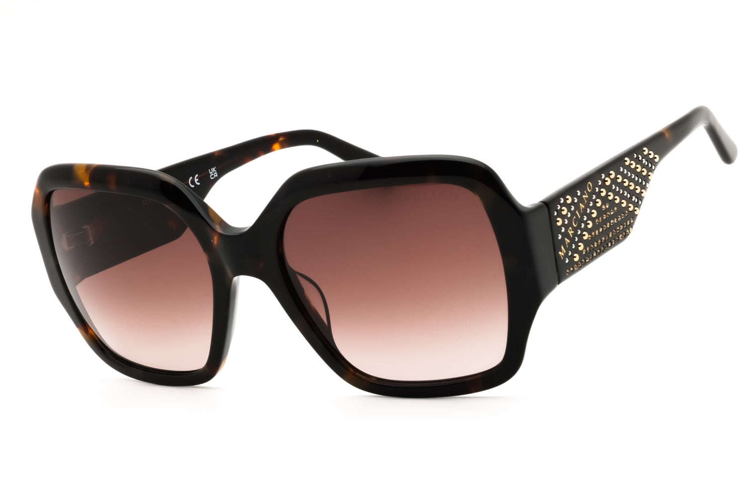 Guess By Marciano GM00014 Oversized Gradient Lens Sunglasses — Brown by Guess By Marciano