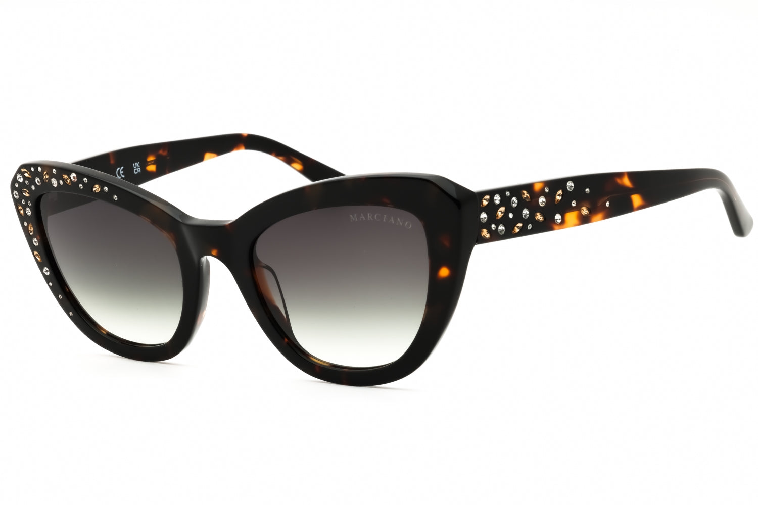 Guess By Marciano GM00016 Cat Eye Acetate Sunglasses — Black by Guess By Marciano