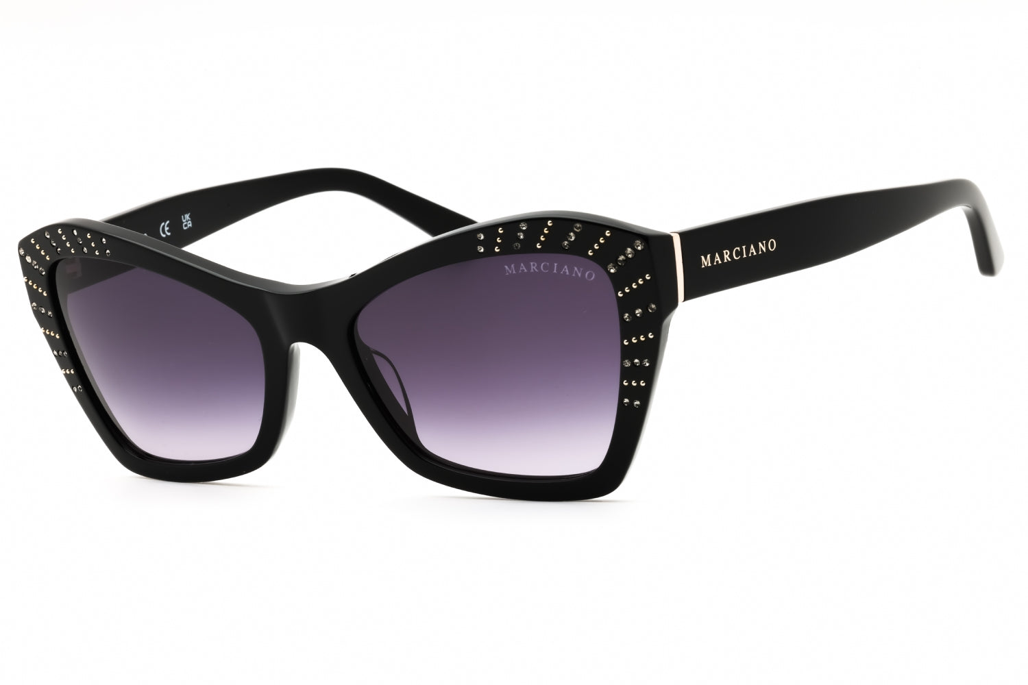 Guess By Marciano GM00020 Gradient Smoke Cat-Eye Sunglasses — Black by Guess By Marciano