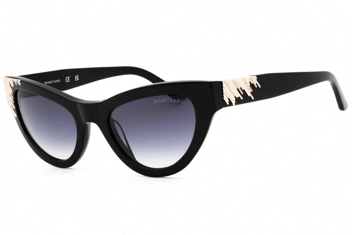Guess By Marciano GM00025 Cat-Eye Acetate Sunglasses — Black by Guess By Marciano