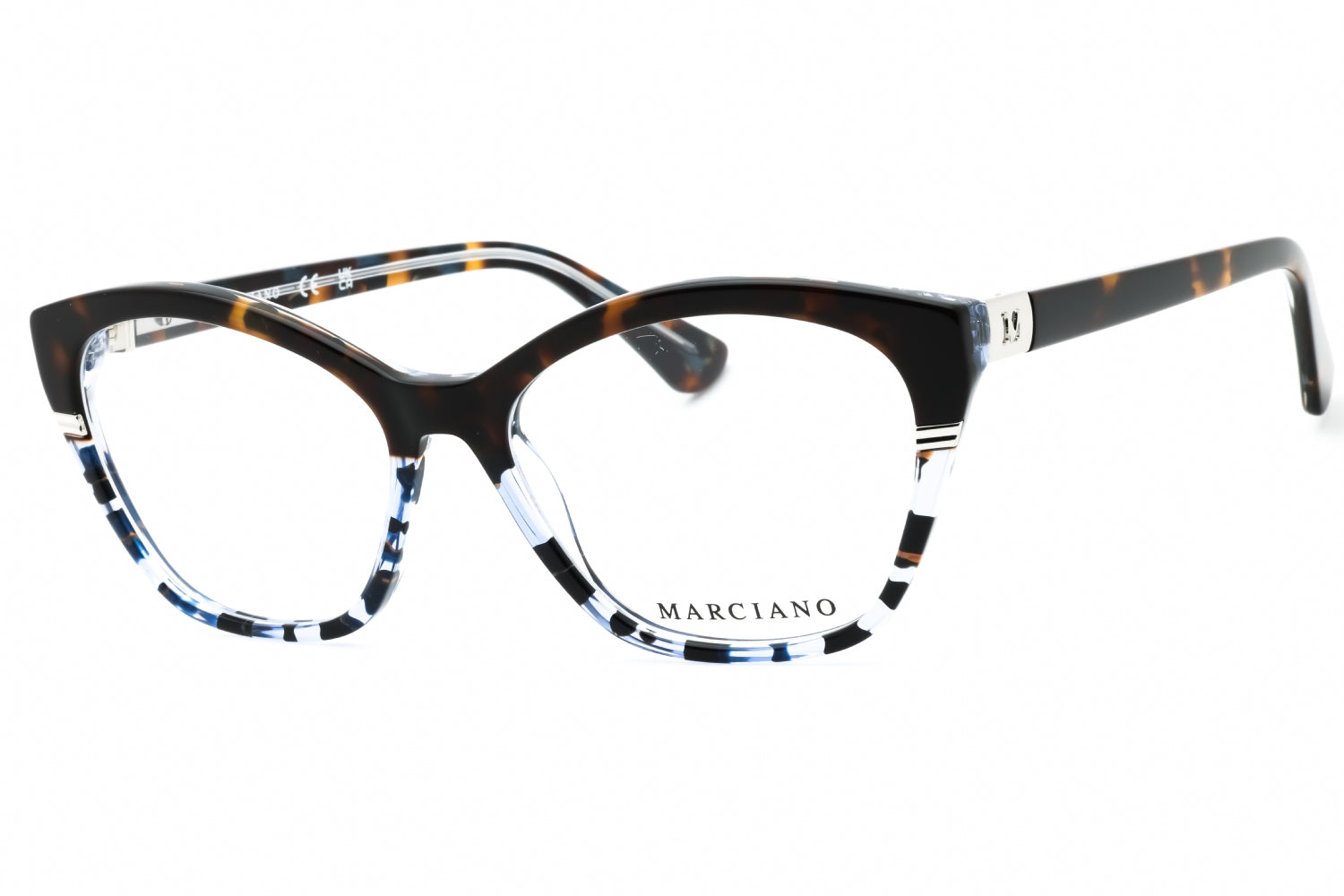 Guess By Marciano GM0376 Cat-Eye Acetate Eyeglasses — Brown by Guess By Marciano