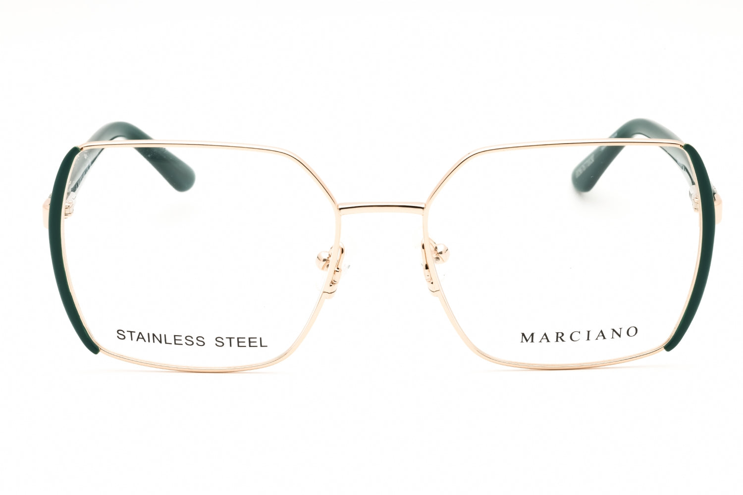 Guess By Marciano GM50014 Oversized Metal Frame Eyeglasses — Gray, view 2