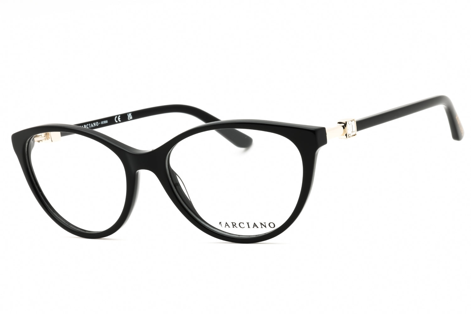 Guess By Marciano GM50023 Cat Eye Acetate Eyeglasses — Black by Guess By Marciano