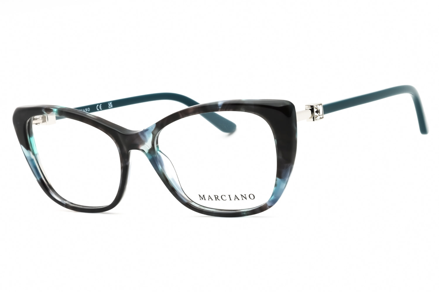 Guess By Marciano GM50024 Cat-Eye Acetate Eyeglasses — Brown by Guess By Marciano