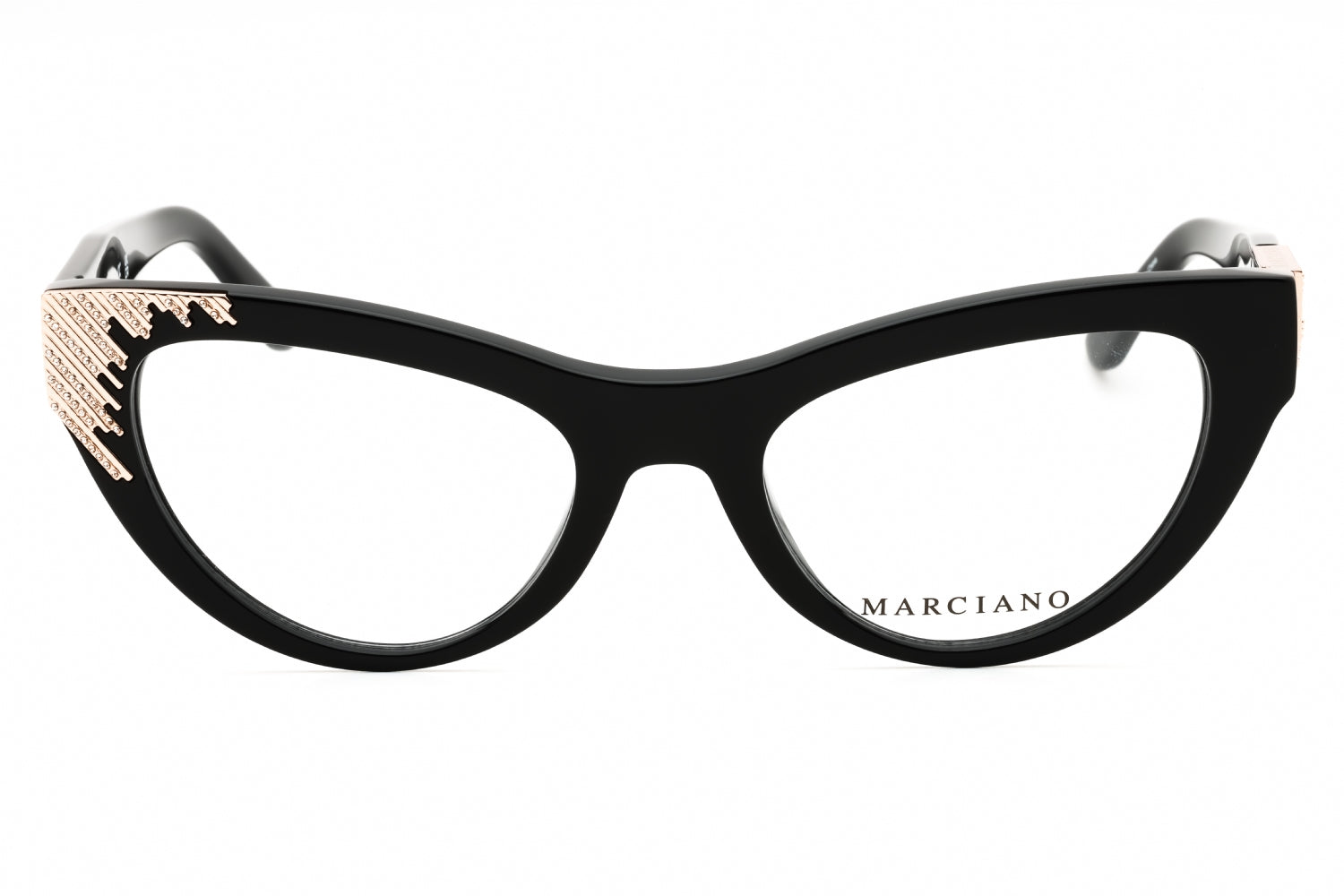 Guess By Marciano GM50036 Cat Eye Acetate Eyeglasses — Black, view 2