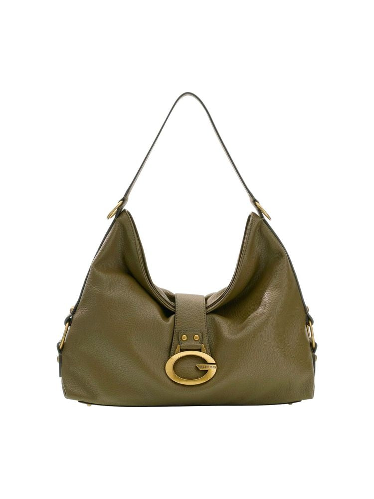 Guess Camden Large Synthetic Shoulder Bag — Green by Guess