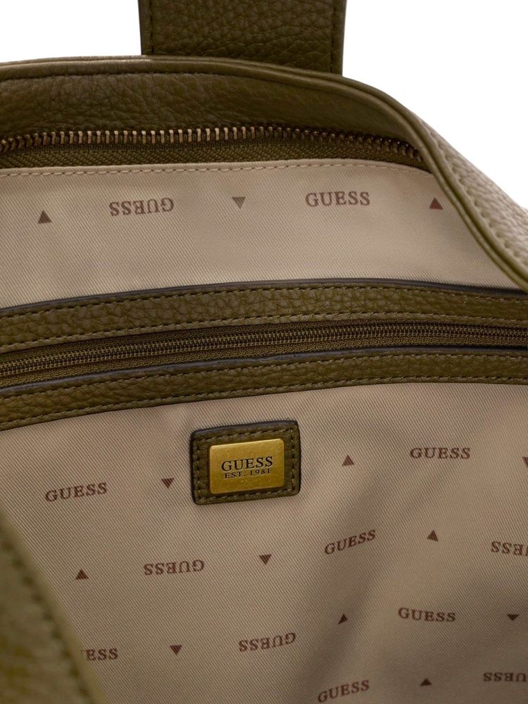 Guess Camden Large Synthetic Shoulder Bag — Green, view 4