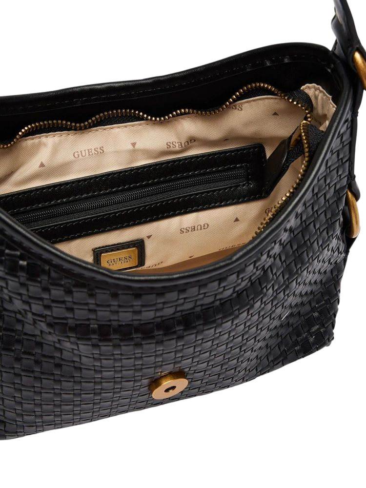 Guess Camden Mini Synthetic Shoulder Bag — Black, view 4