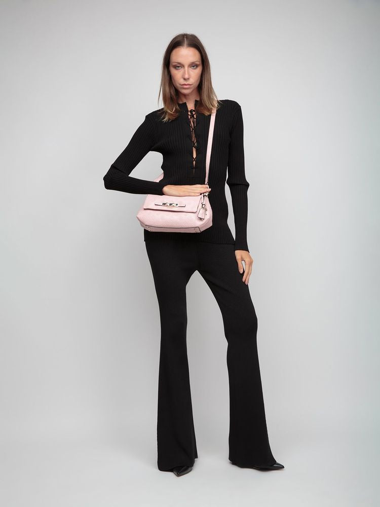 Guess Carmella Synthetic Crossbody Bag — Pink, view 2