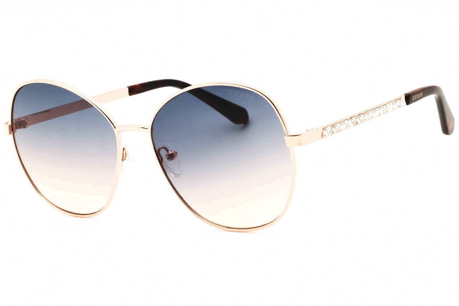 Guess Factory GF00075 Round-Frame Gradient Lens Sunglasses — Rose Gold by Guess Factory