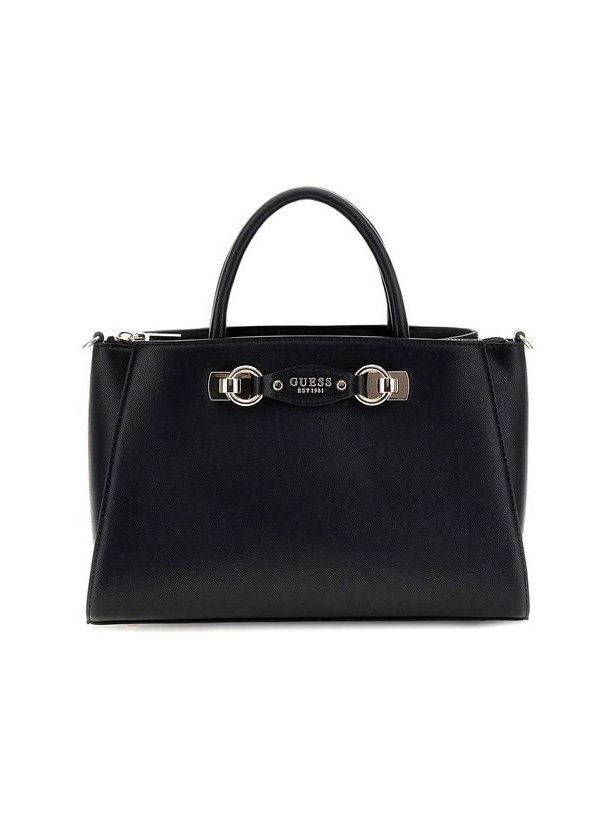 Guess Mimina Girlfriend Synthetic Satchel — Black by Guess