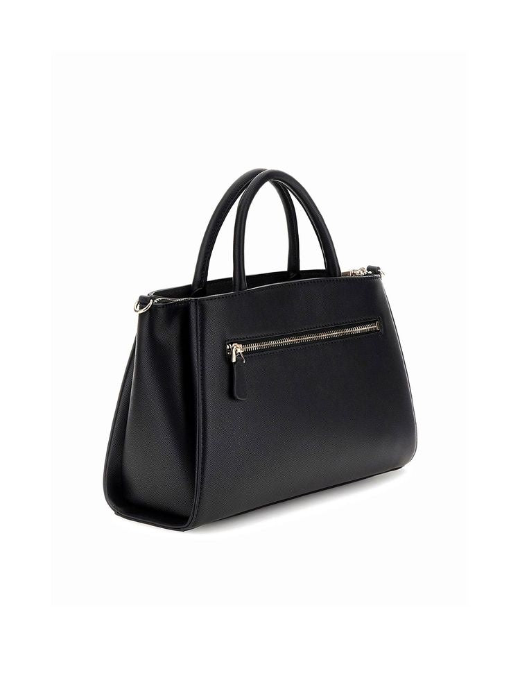 Guess Mimina Girlfriend Synthetic Satchel — Black, view 2