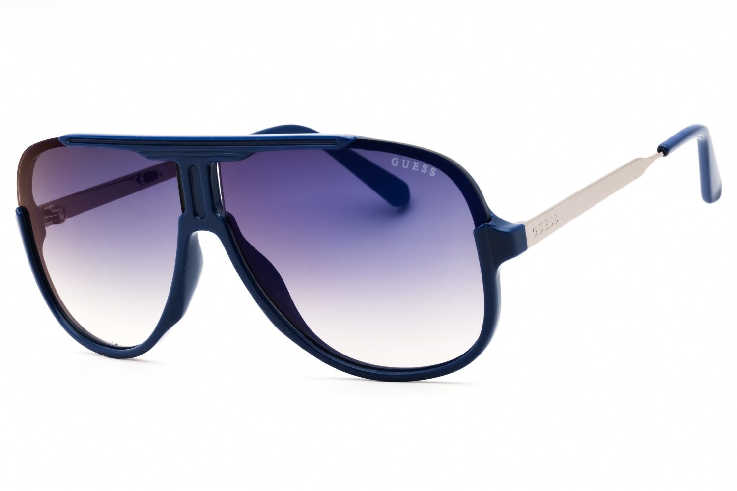 Guess Outlet GO00060 Gradient Lens Oversized Aviator Sunglasses — Blue by Guess Outlet