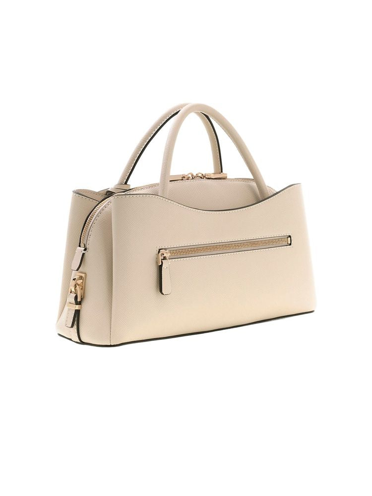 Guess Structured Satchel Shoulder Bag — Beige, view 2