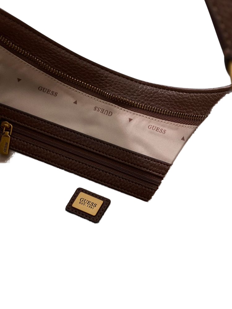 Guess Synthetic Shoulder Bag — Brown, view 3
