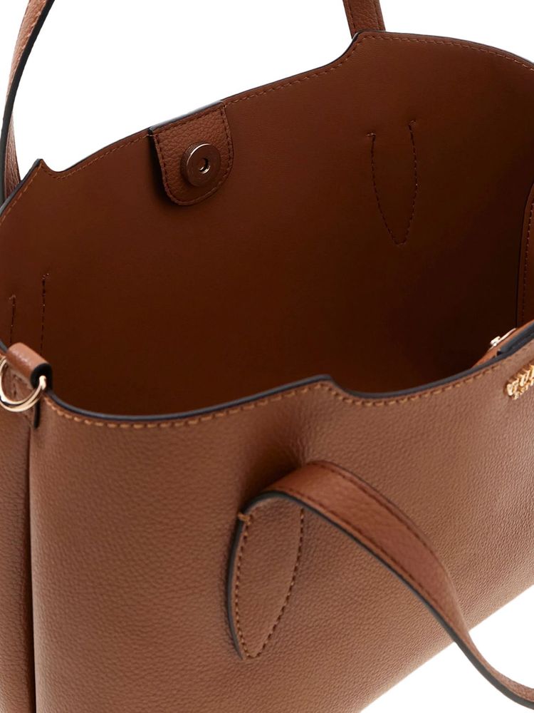 Guess Leather Tote Shoulder Bag — Brown, view 2