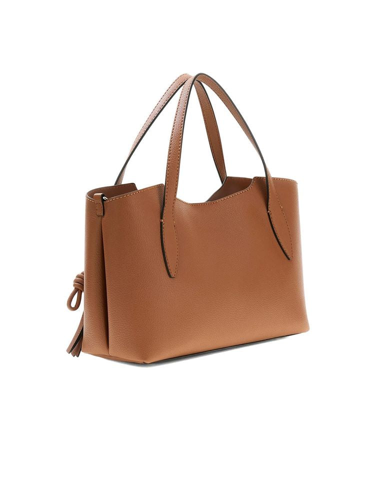 Guess Leather Tote Shoulder Bag — Brown, view 5