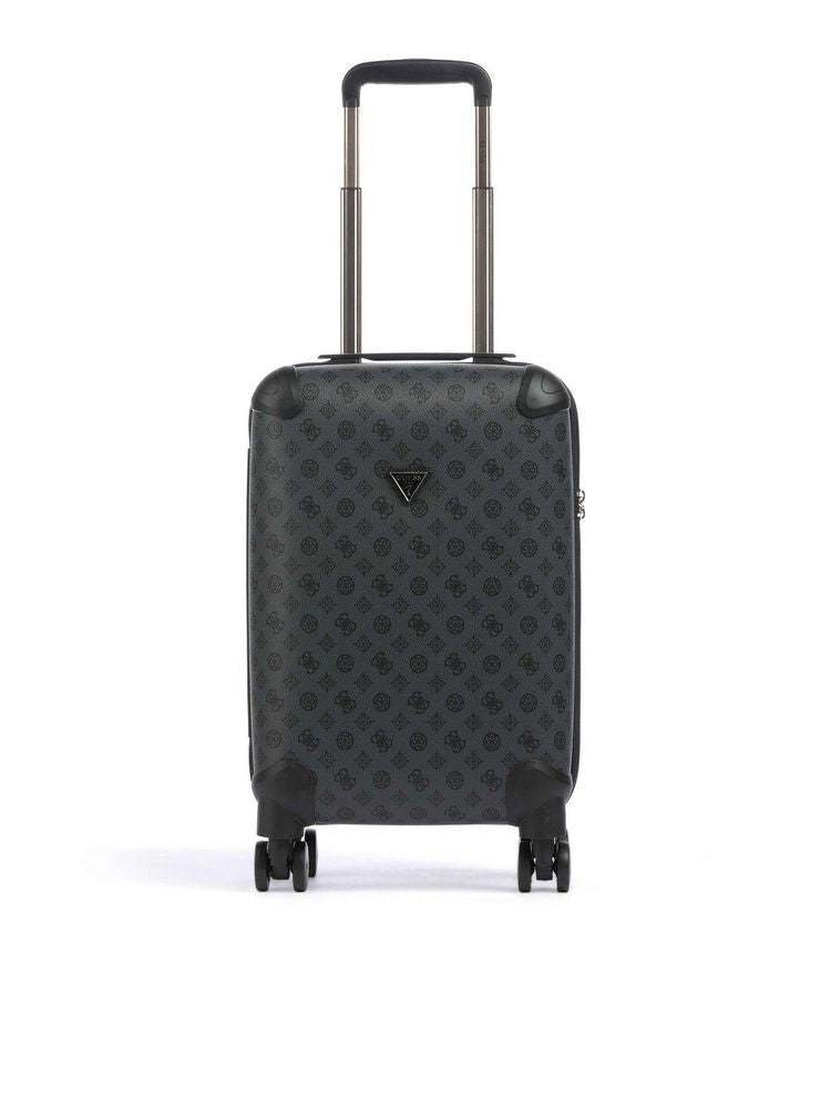 Guess Monogram Polyurethane Suitcase — Charcoal, view 5
