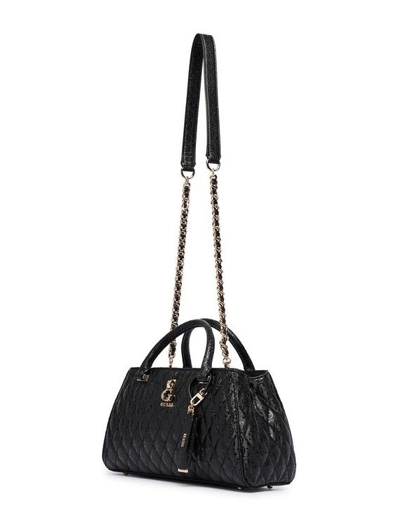 Guess Tamara Girlfriend Synthetic Satchel — Black, view 2
