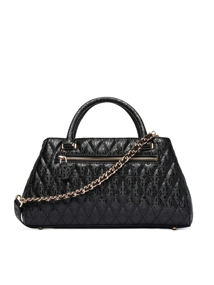 Guess Tamara Girlfriend Synthetic Satchel — Black, view 3