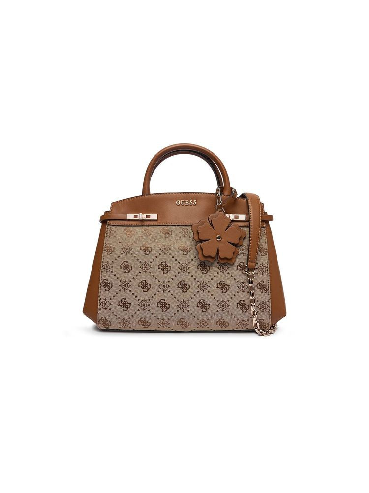 Guess Logo-Print Polyester Tote Bag — Beige, view 3