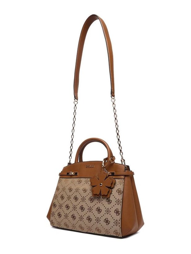 Guess Logo-Print Polyester Tote Bag — Beige, view 5