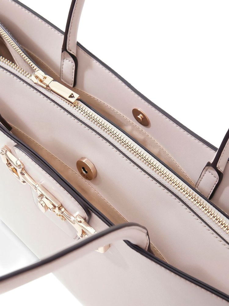 Guess Structured Polyurethane Tote Bag — Beige by Guess