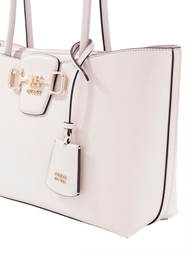 Guess Structured Polyurethane Tote Bag — Beige, view 2