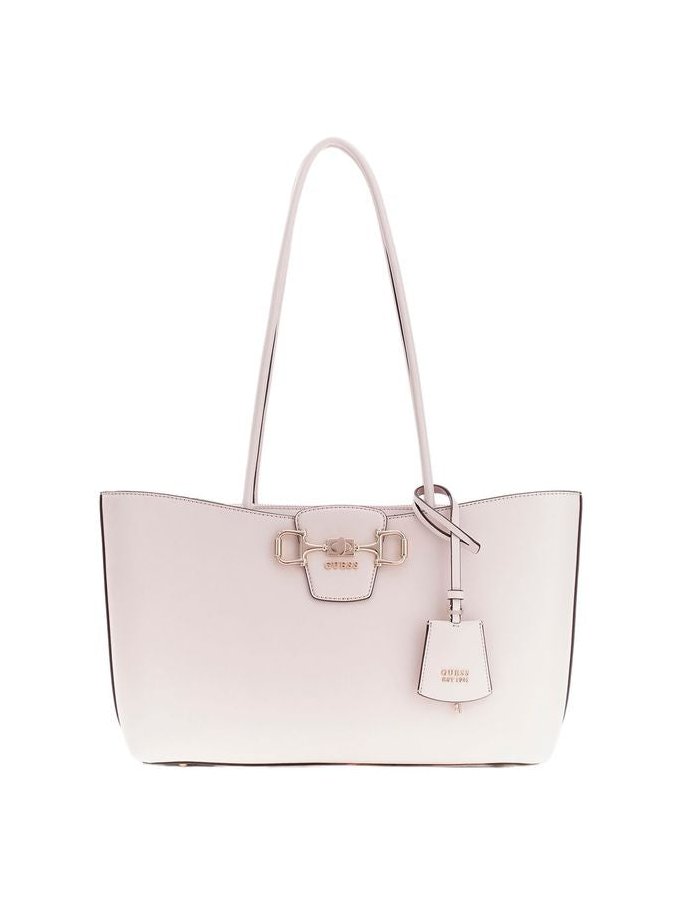 Guess Structured Polyurethane Tote Bag — Beige, view 3