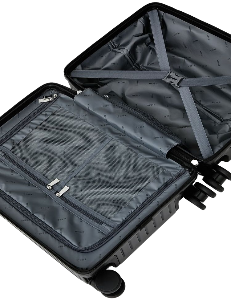 Guess Hardside Rolling Luggage Travel Bag — Black by Guess