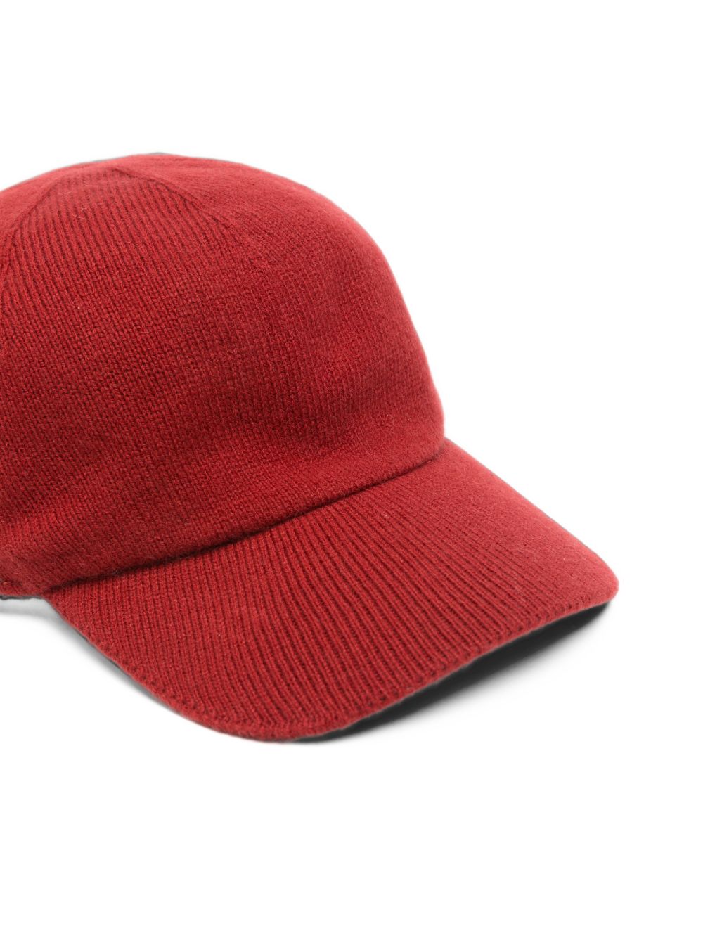 GUEST IN RESIDENCE Knit Wool Cashmere Baseball Cap — Red, view 3