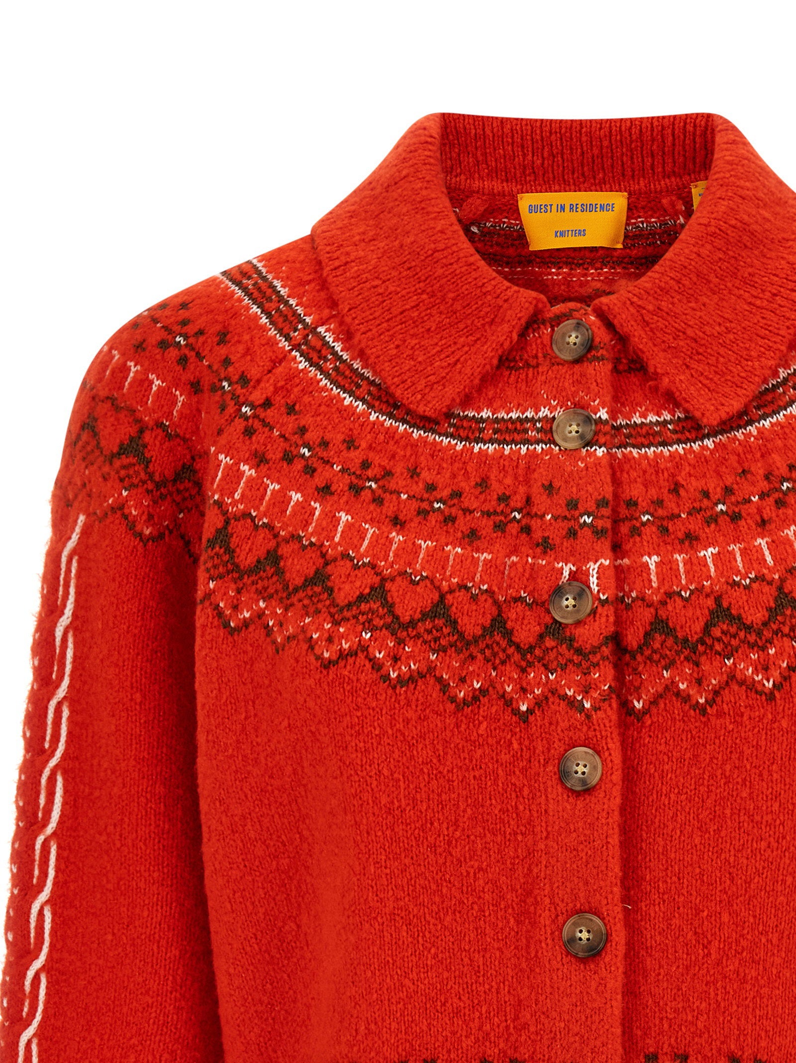 Guest In Residence Cardigan — Red, view 3