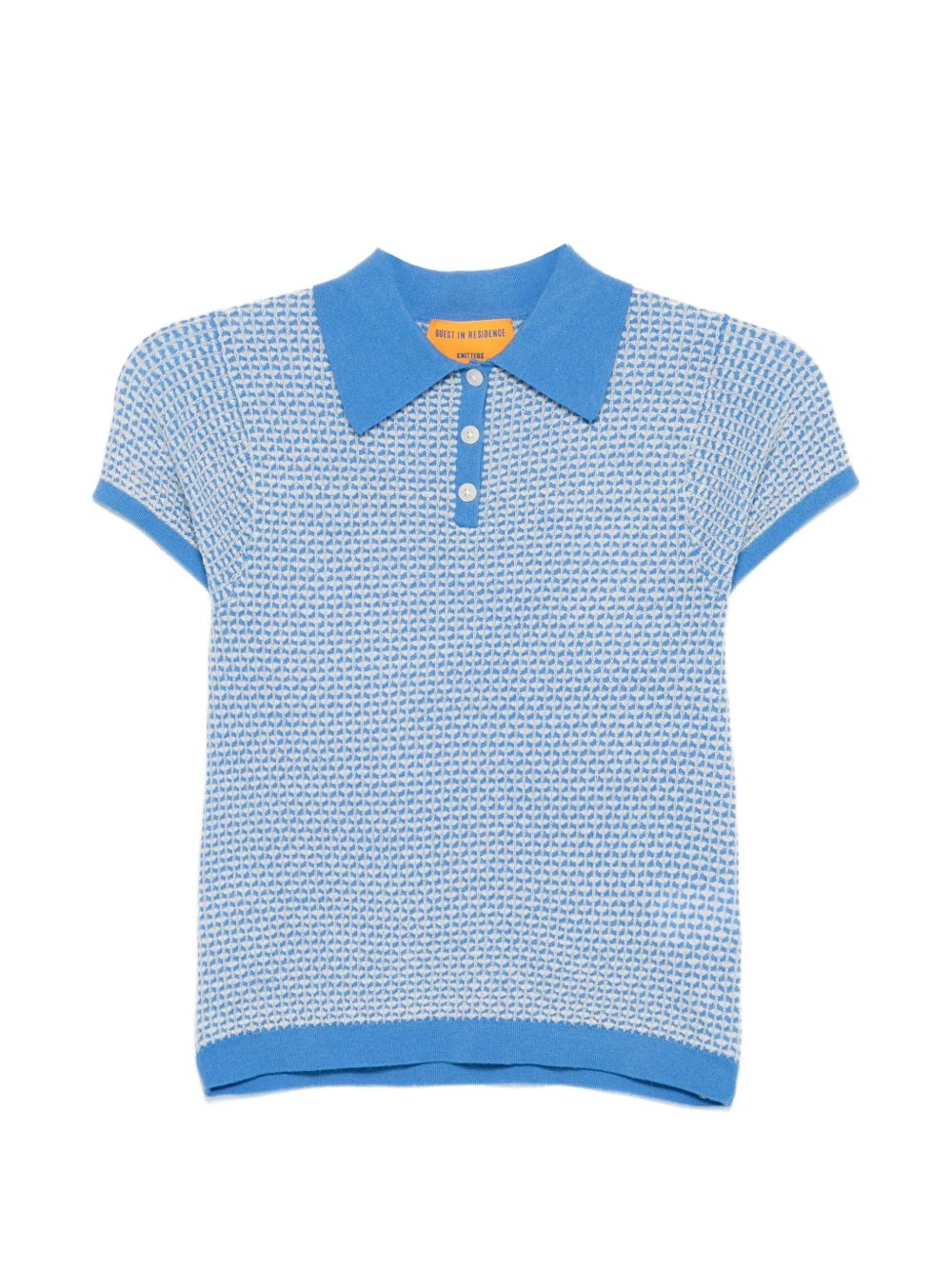 GUEST IN RESIDENCE Pique Cashmere Polo — blue by Guest In Residence