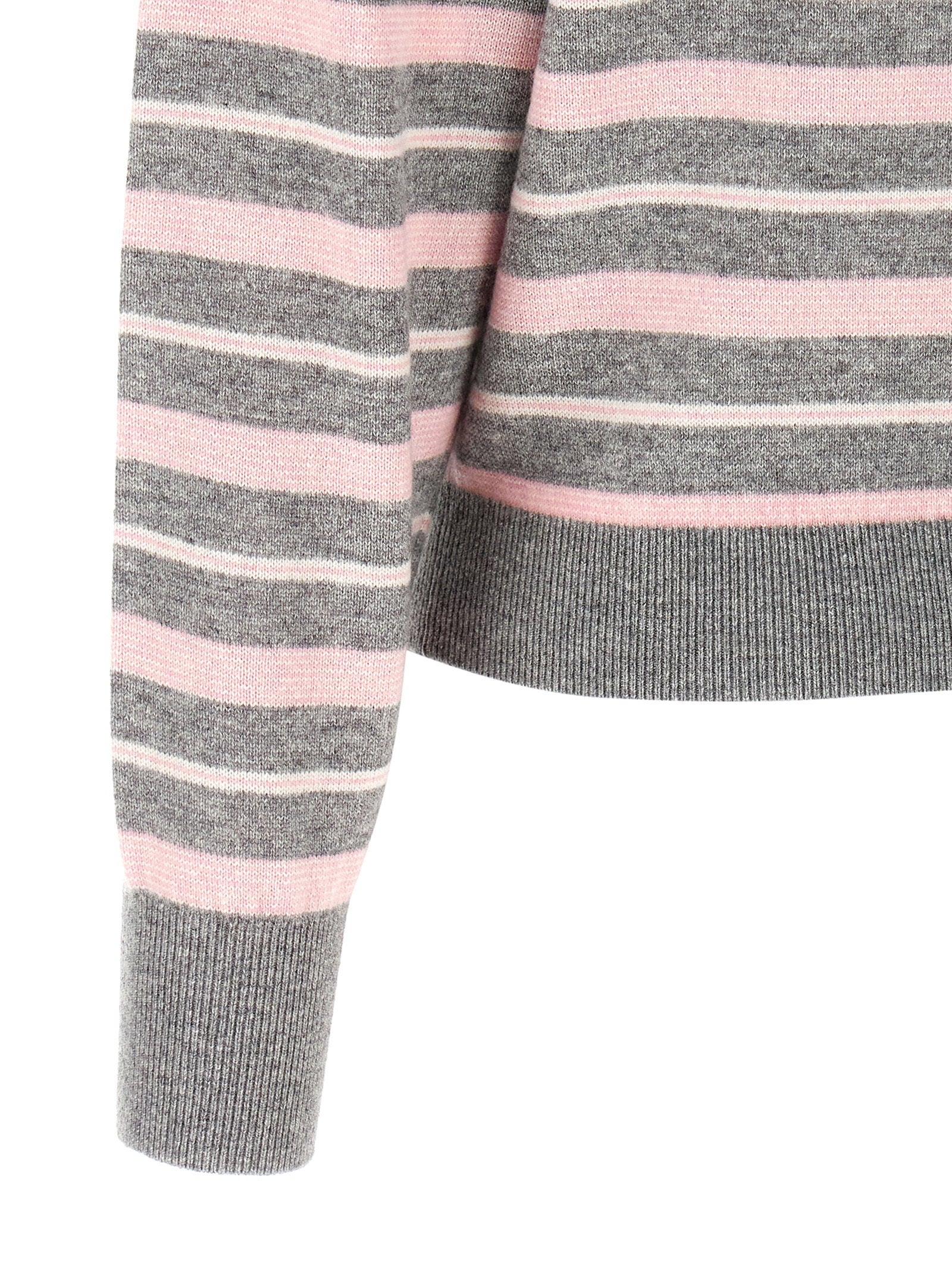 Guest In Residence Collegiate Stripe Polo — Grey, view 4