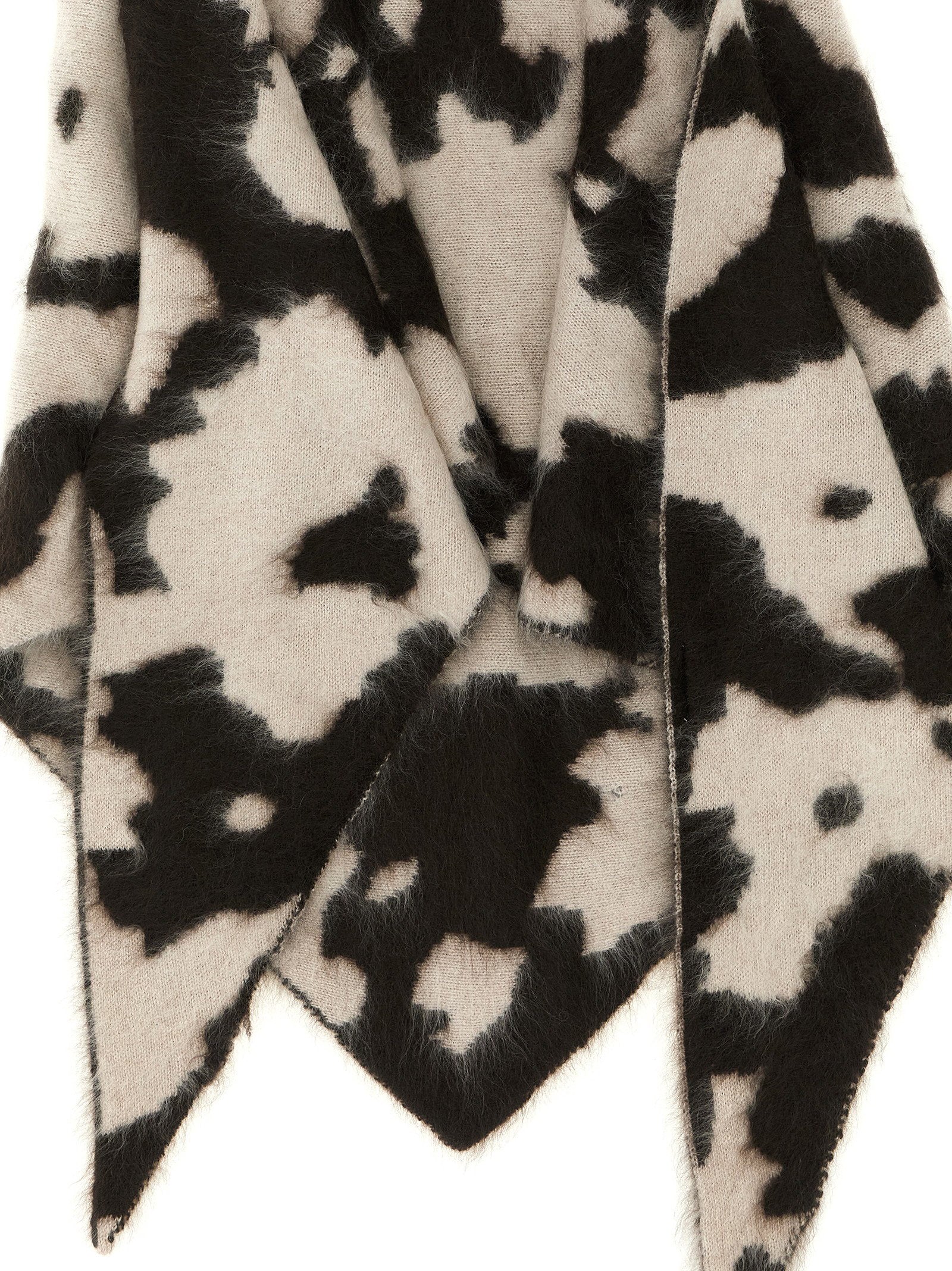 Guest In Residence Brushed Cashmere Cowhide Scarf — Black, view 2