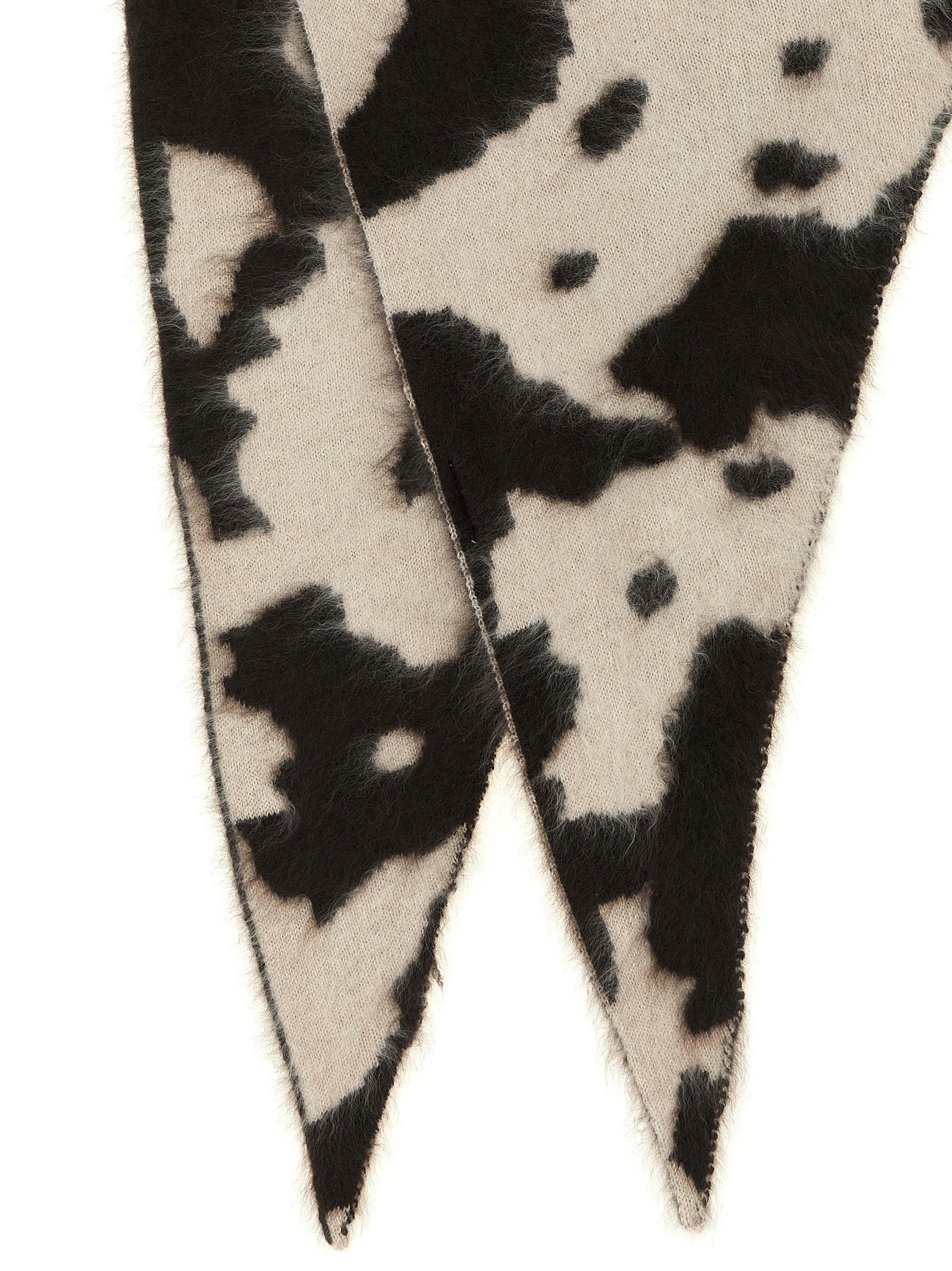 Guest In Residence Brushed Cashmere Cowhide Scarf — Black, view 3