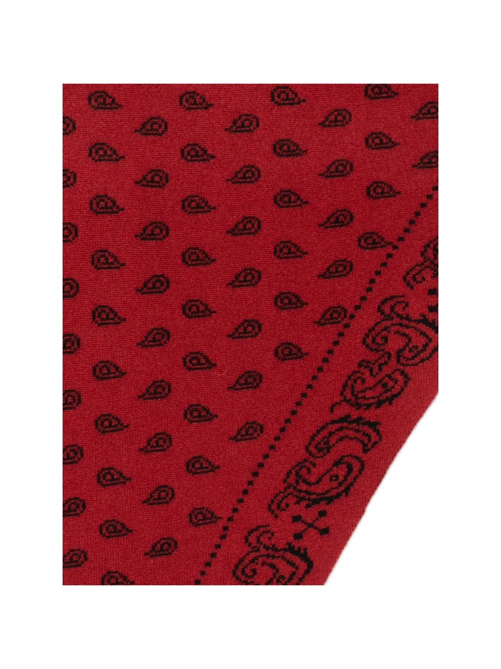 GUEST IN RESIDENCE Paisley Print Cashmere Scarf — Bordeaux, view 3