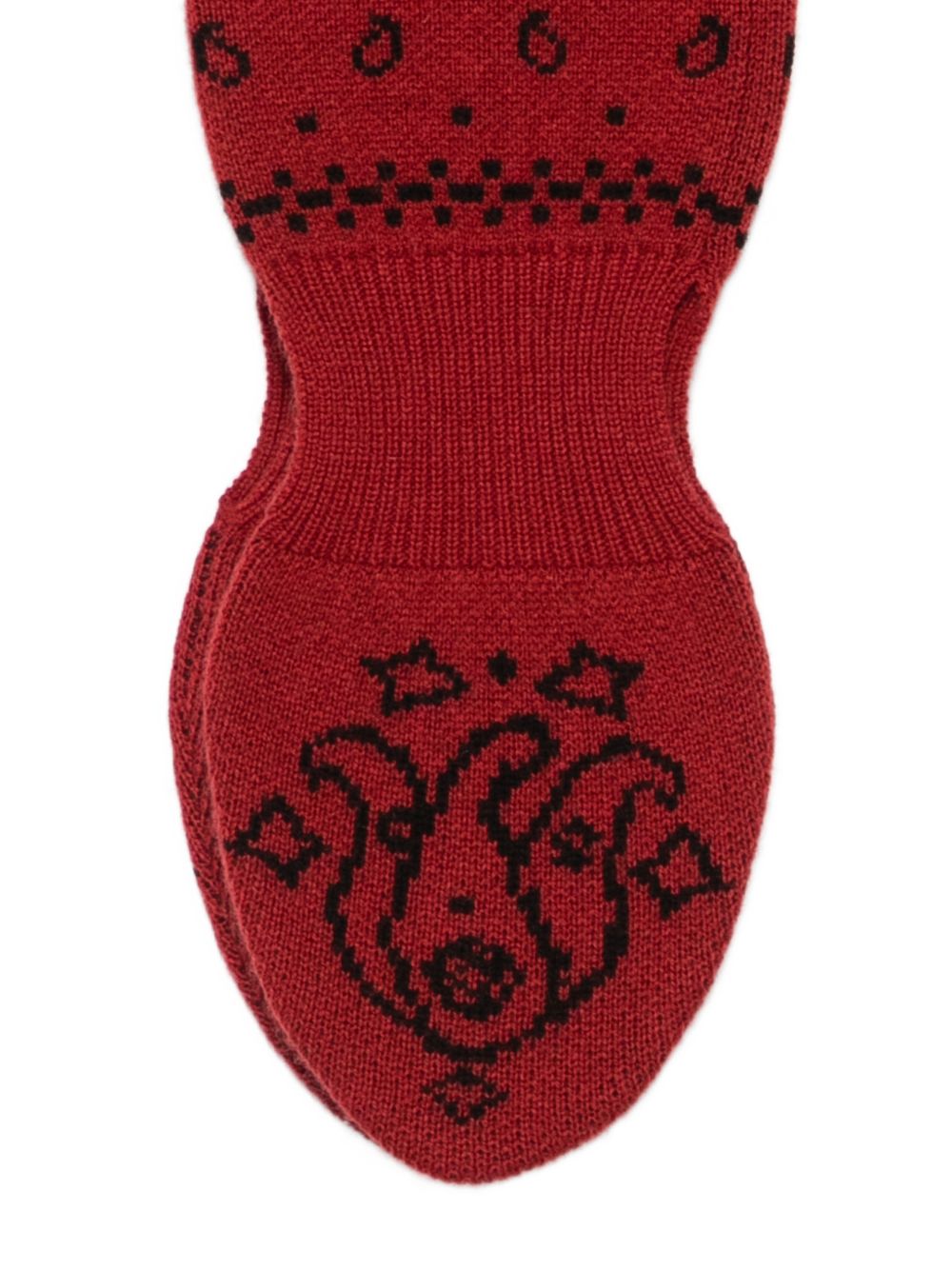 GUEST IN RESIDENCE Intarsia Paisley Knit Scarf — Bordeaux, view 2