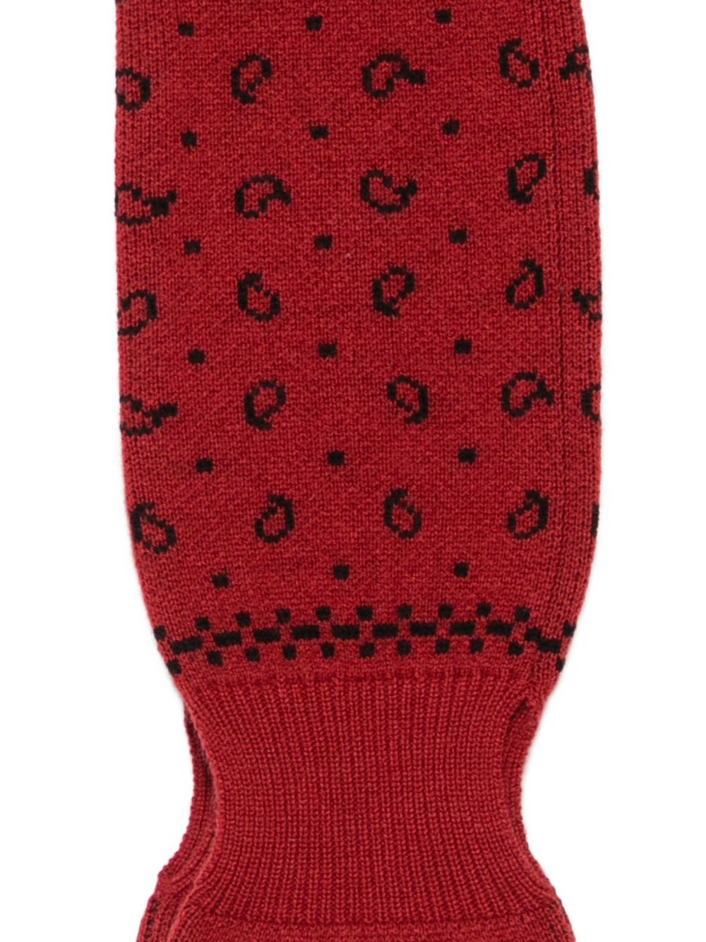 GUEST IN RESIDENCE Intarsia Paisley Knit Scarf — Bordeaux, view 3
