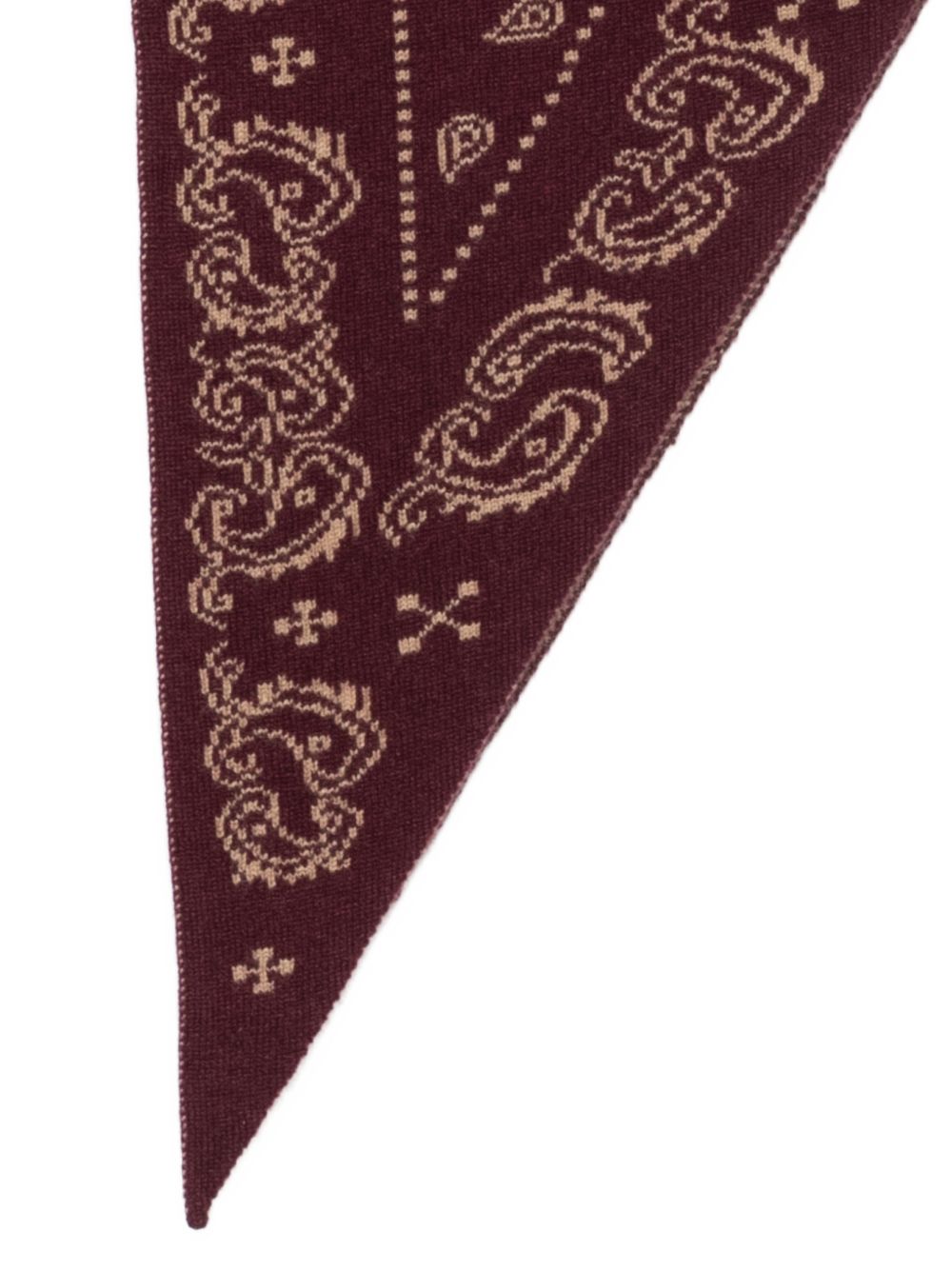 GUEST IN RESIDENCE Paisley-Printed Cashmere Scarf — Bordeaux, view 3