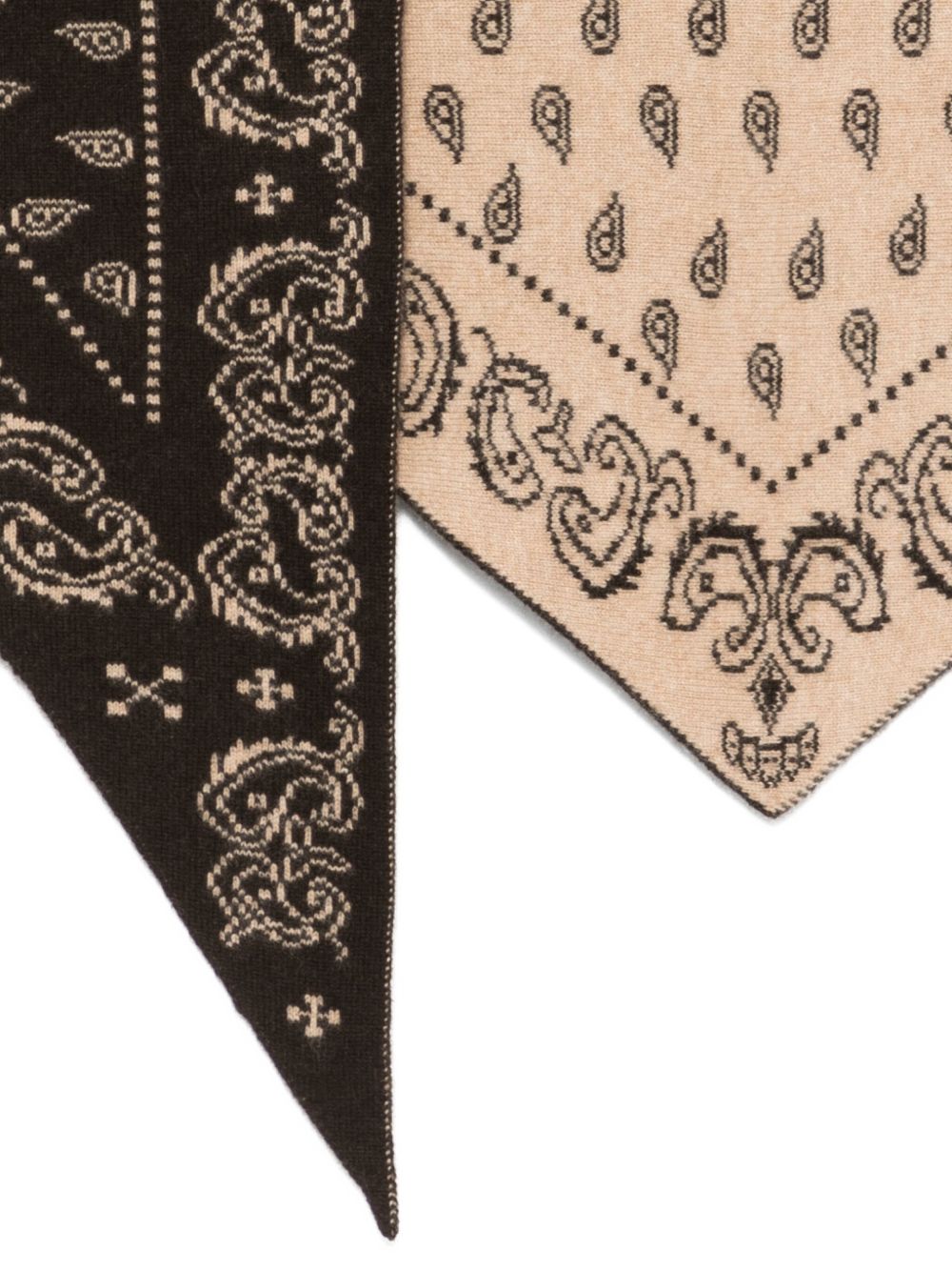 GUEST IN RESIDENCE Reversible Paisley Cashmere Scarf — Brown, view 3